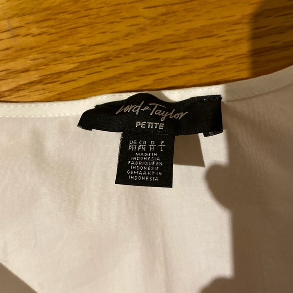 Lord & Taylor Cotton 3/4 Sleeve Top - Picture 3 of 8